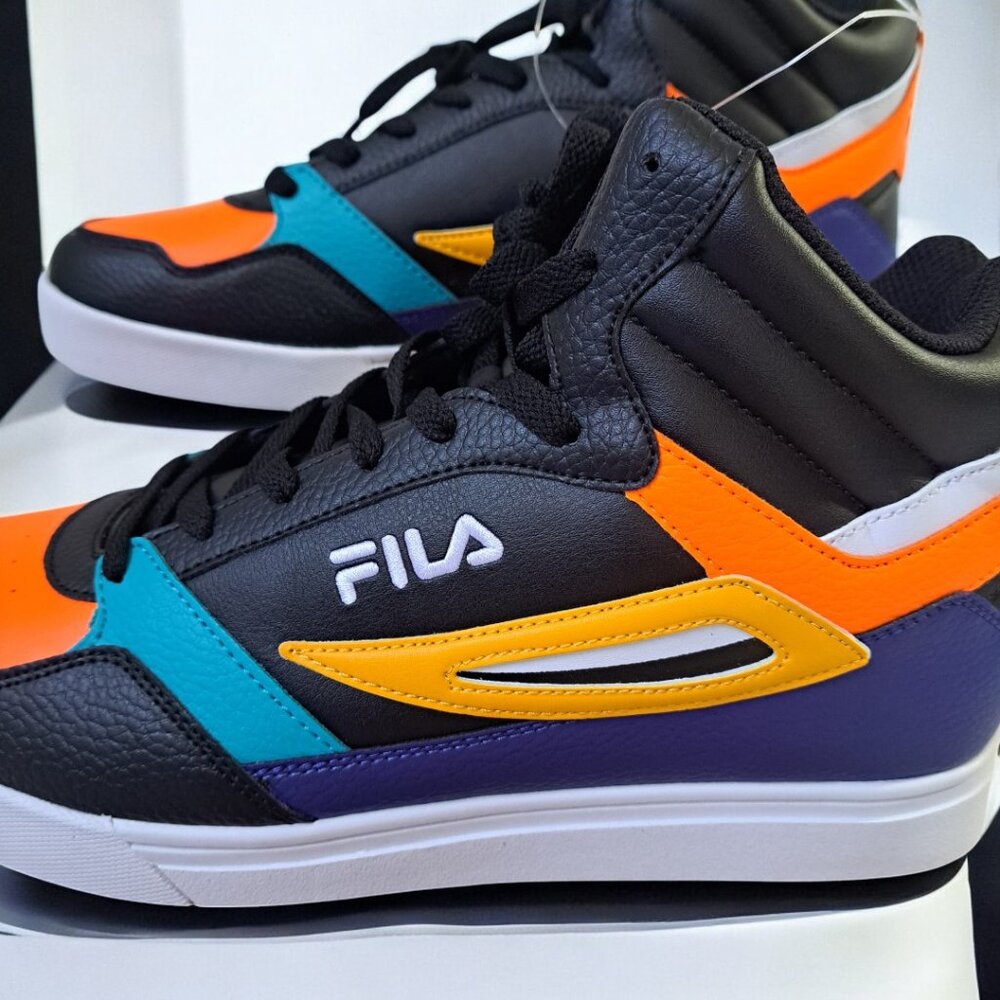 Fila Men’s Everge High-tops Black Orange Yellow Blue Size 11 NWOT - Picture 5 of 15